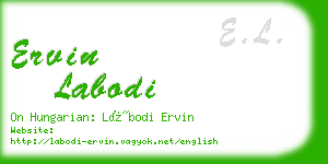 ervin labodi business card